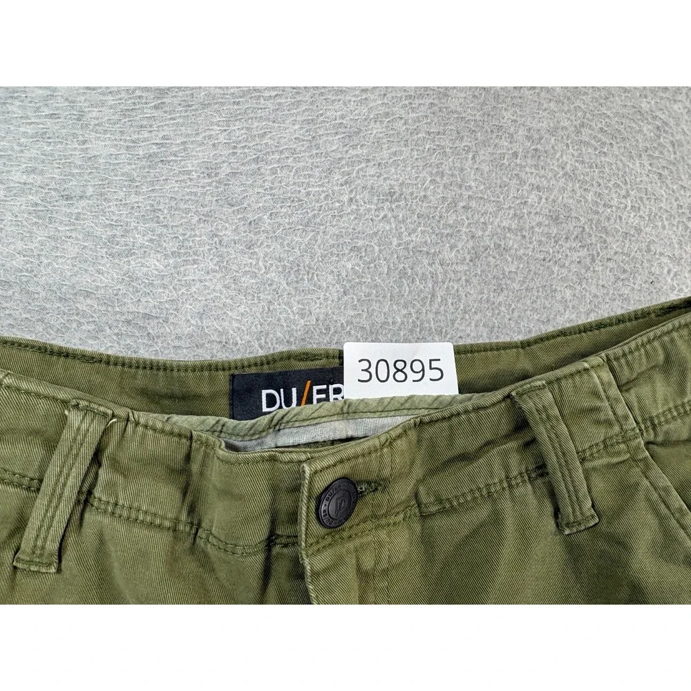 Du/er Stretch Canvas Work Shorts (Men's 32) Green - 10
